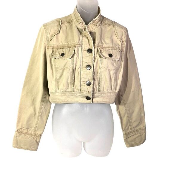 Personal Identity Teen's Close Neck Cropped Denim Jacket Size XL/15 - Picture 6 of 16